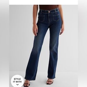 Like New Express Mid Rise Patch Pocket Jeans